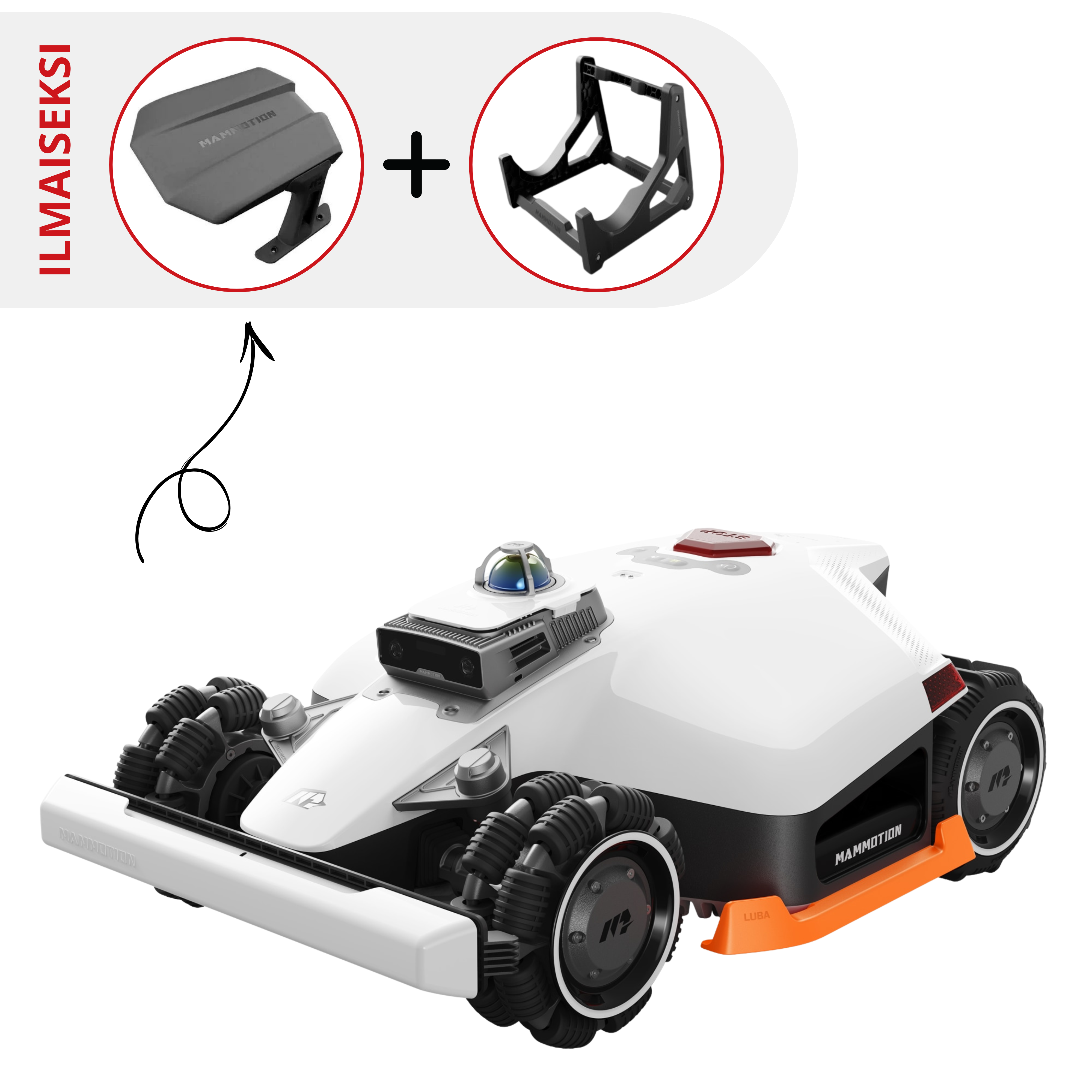 Mammotion Luba 3 3000X AWD LiDAR & RTK robottiruohonleikkuri