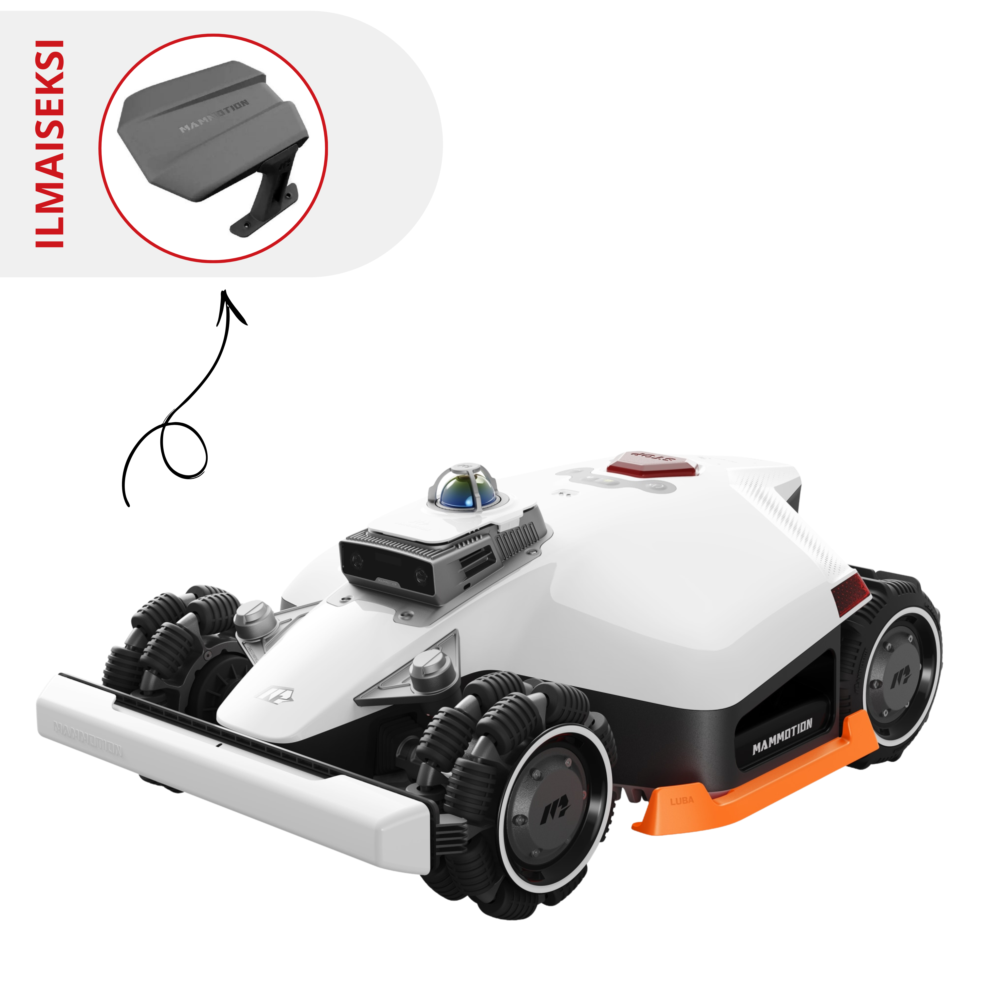 Mammotion Luba 3 1500X AWD LiDAR & Vision robottiruohonleikkuri