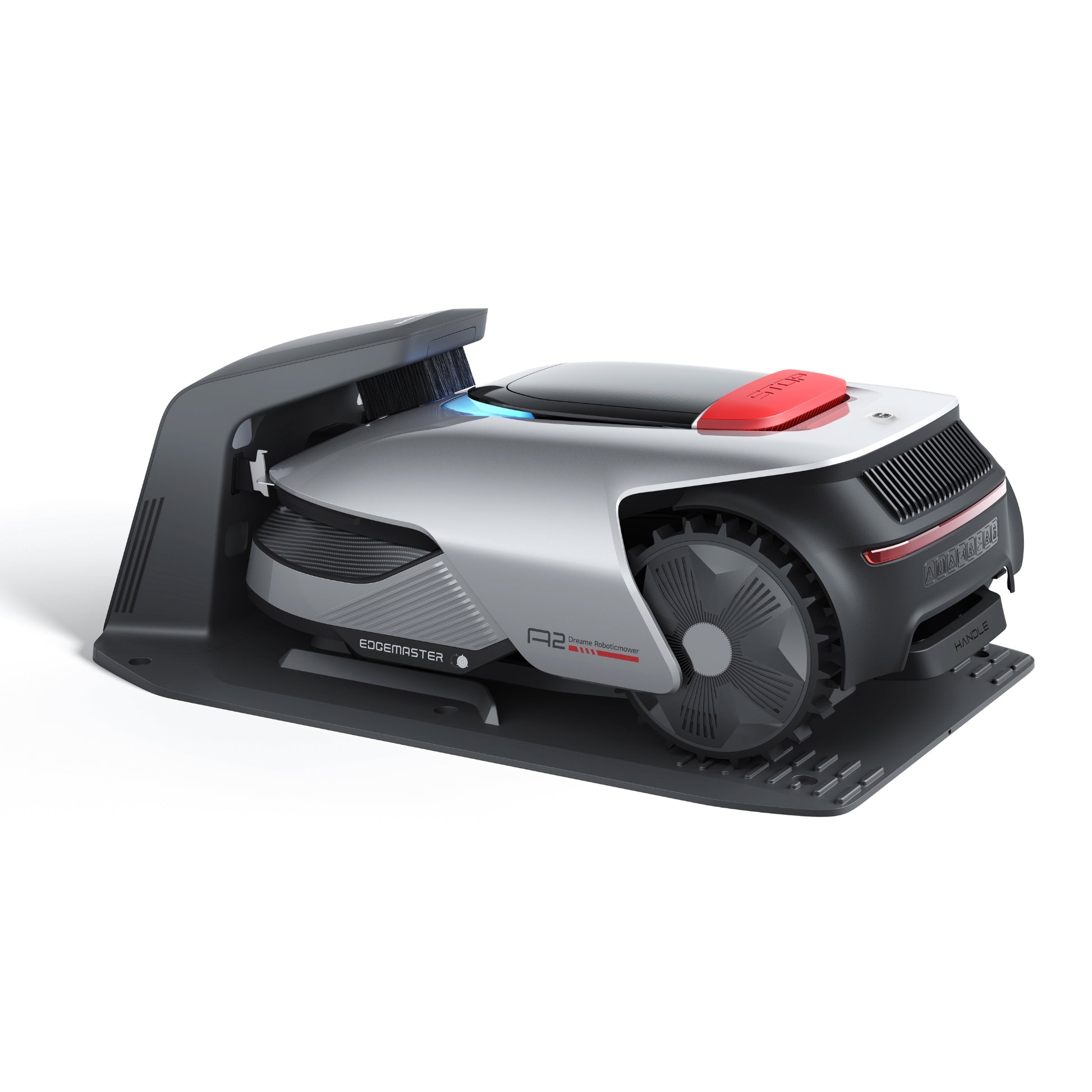 Dreame A2 Pro robottiruohonleikkuri latausasemassa