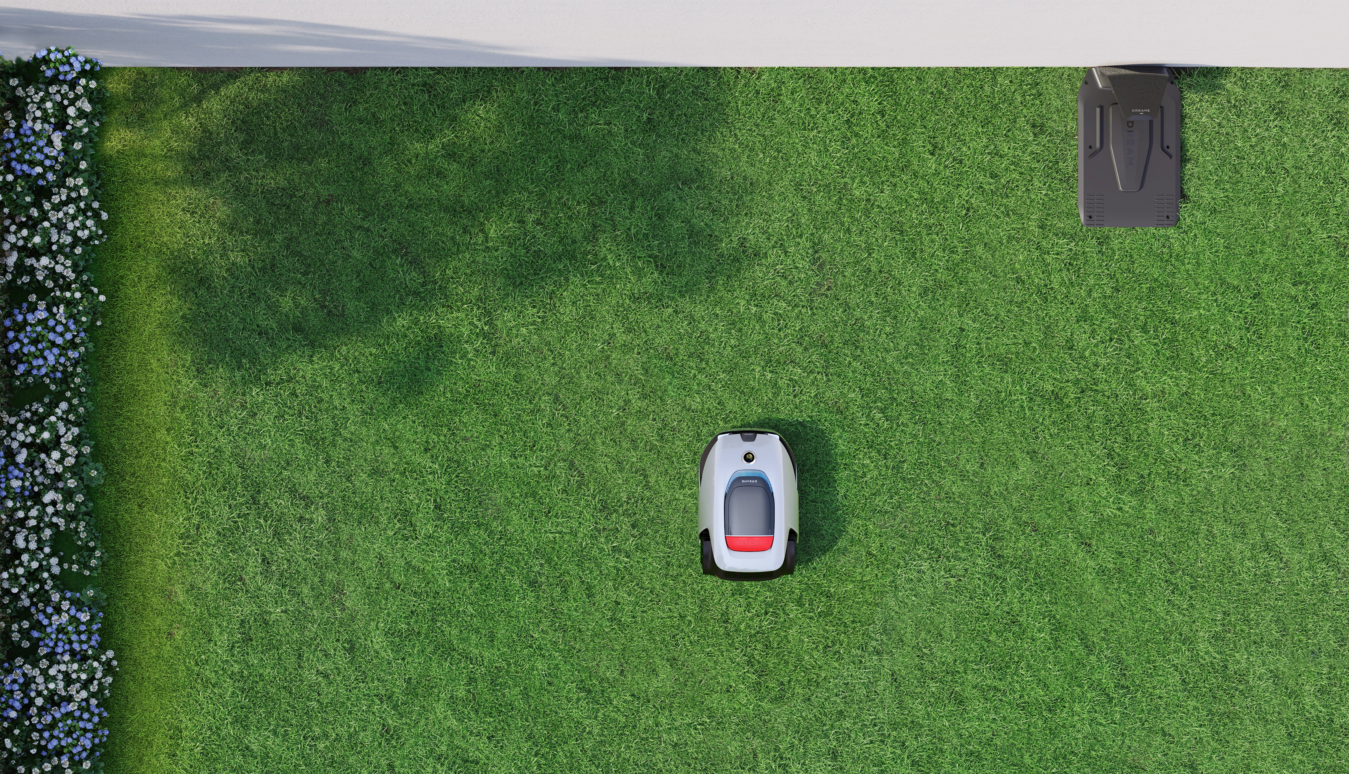 Dreame A2 Pro robottiruohonleikkuri leikkaamassa