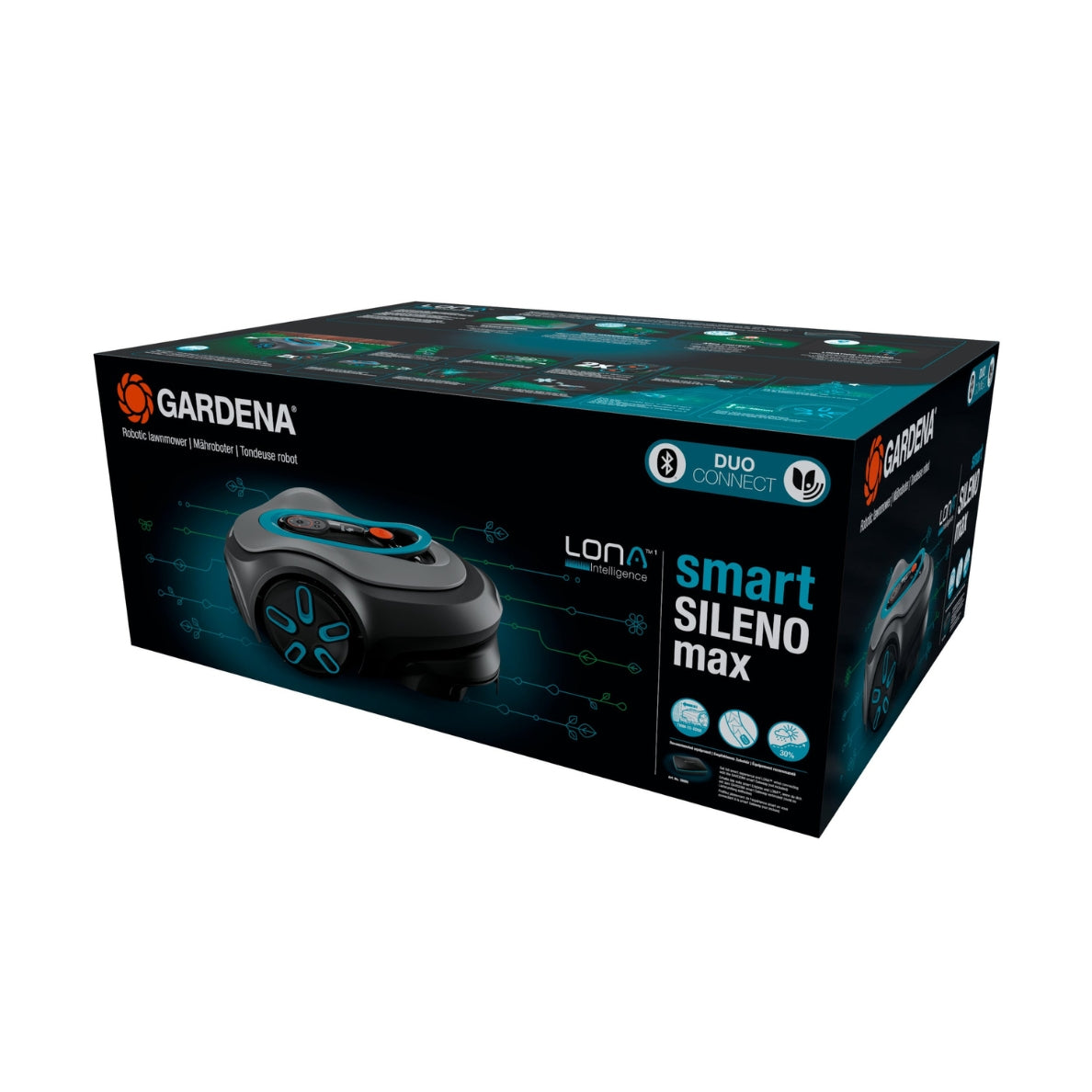 Gardena Smart SILENO Max robottiruohonleikkuri pakkaus