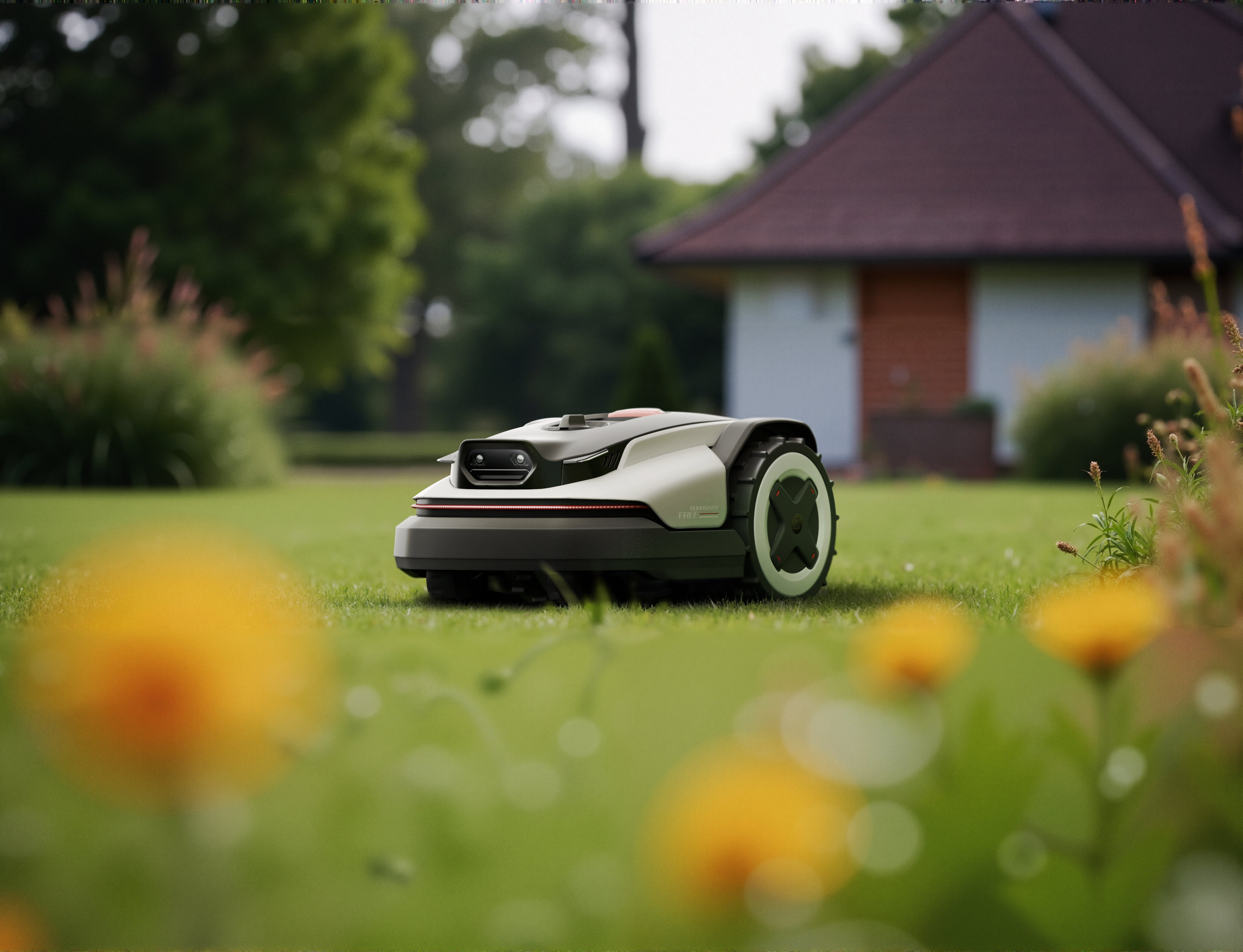 Roborock RockNeo Q1 robottiruohonleikkuri leikkaamassa