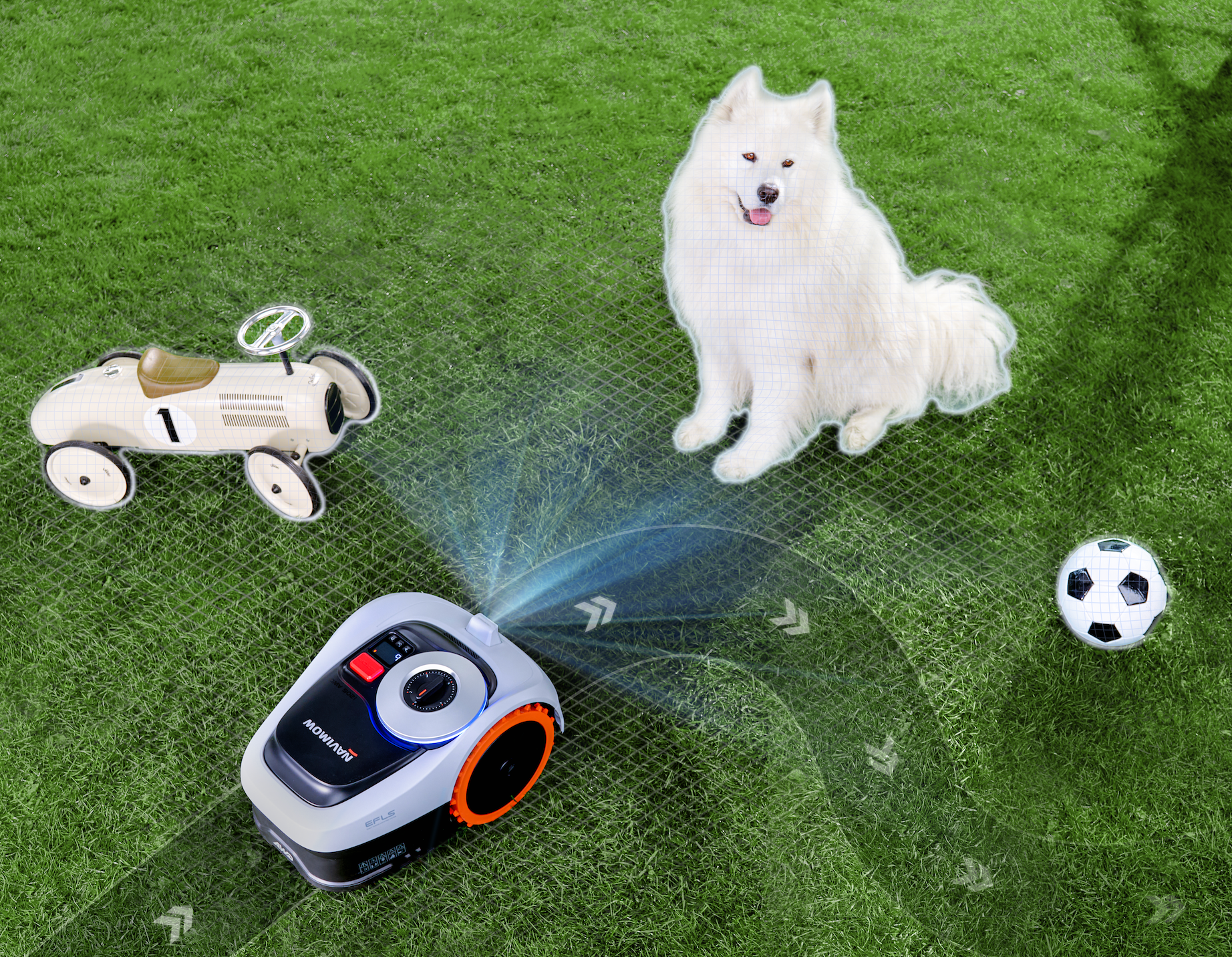 Segway Navimow i210E AWD robottiruohonleikkuri turvallisuus